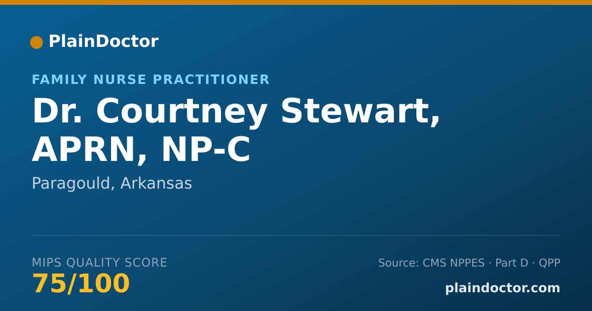 Shareable card for Courtney Stewart, APRN, NP-C - Family Nurse Practitioner, Paragould, AR