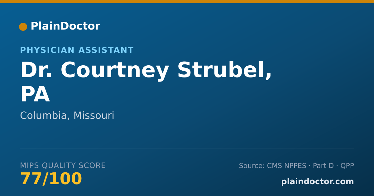 Shareable card for Courtney Strubel, PA - Physician Assistant, Columbia, MO