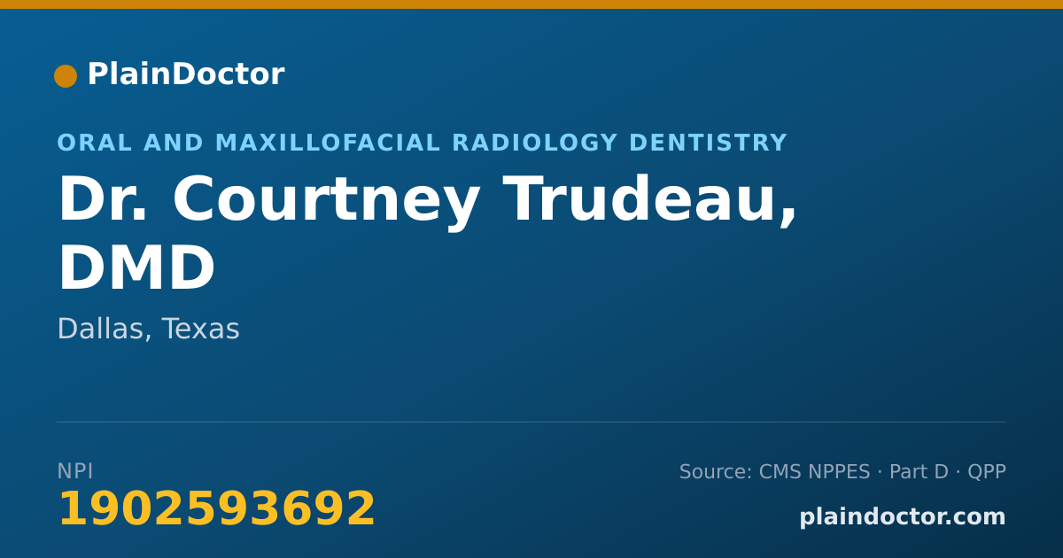 Shareable card for Courtney Trudeau, DMD - Oral and Maxillofacial Radiology Dentistry, Dallas, TX