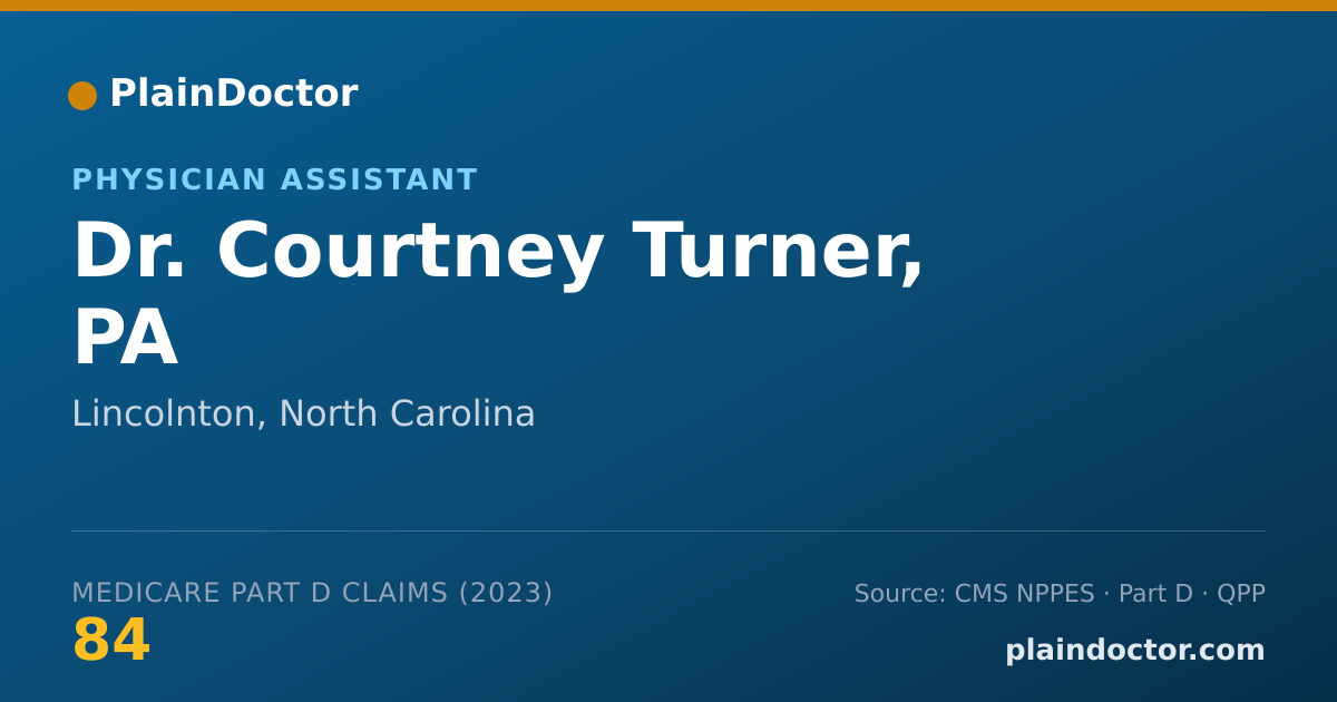 Shareable card for Courtney Turner, PA - Physician Assistant, Lincolnton, NC