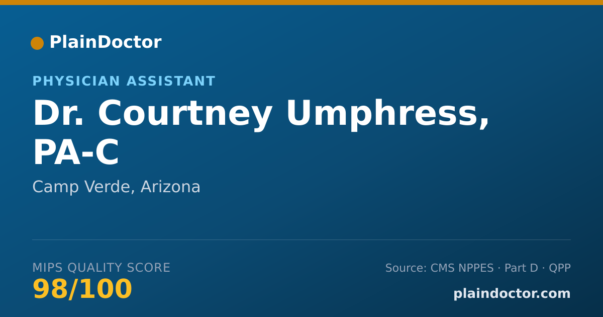 Shareable card for Courtney Umphress, PA-C - Physician Assistant, Camp Verde, AZ