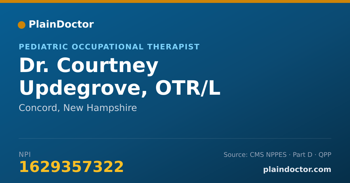 Shareable card for Courtney Updegrove, OTR/L - Pediatric Occupational Therapist, Concord, NH
