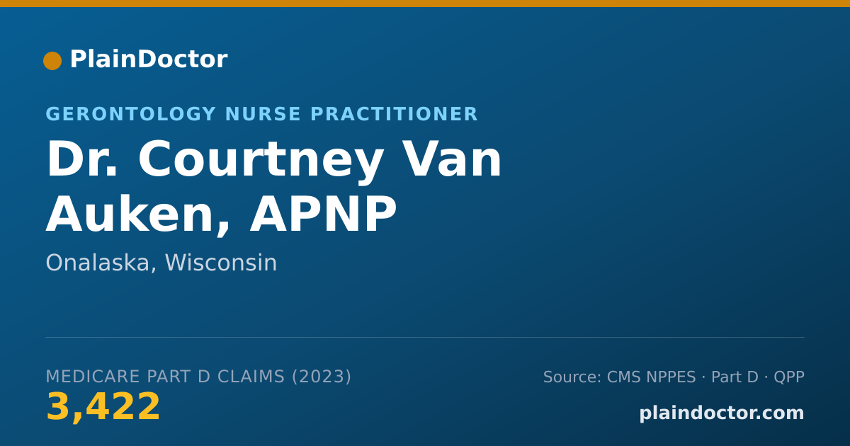 Shareable card for Courtney Van Auken, APNP - Gerontology Nurse Practitioner, Onalaska, WI