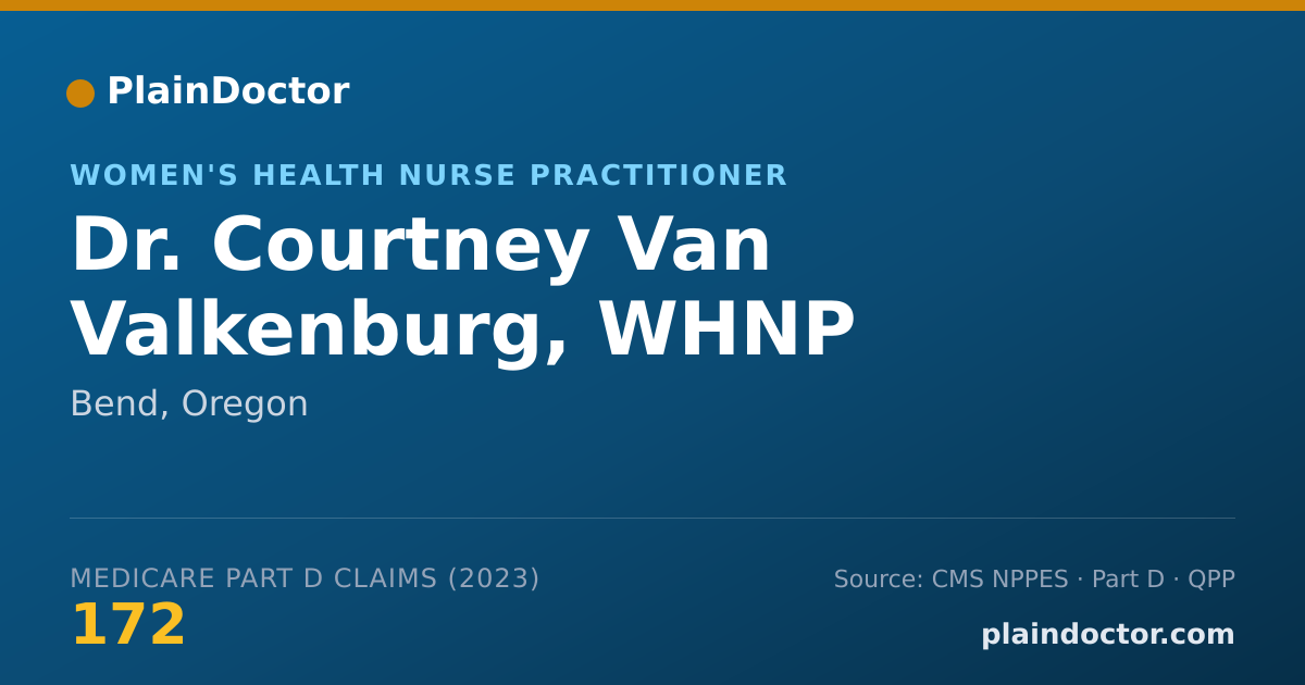Shareable card for Courtney Van Valkenburg, WHNP - Women's Health Nurse Practitioner, Bend, OR