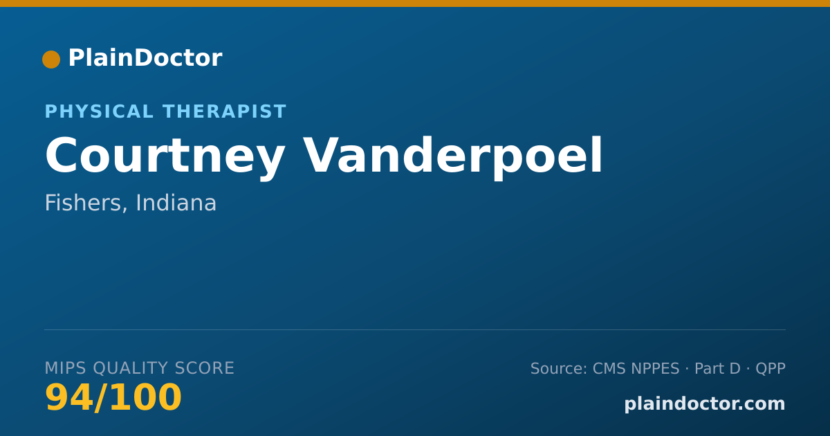 Shareable card for Courtney Vanderpoel - Physical Therapist, Fishers, IN