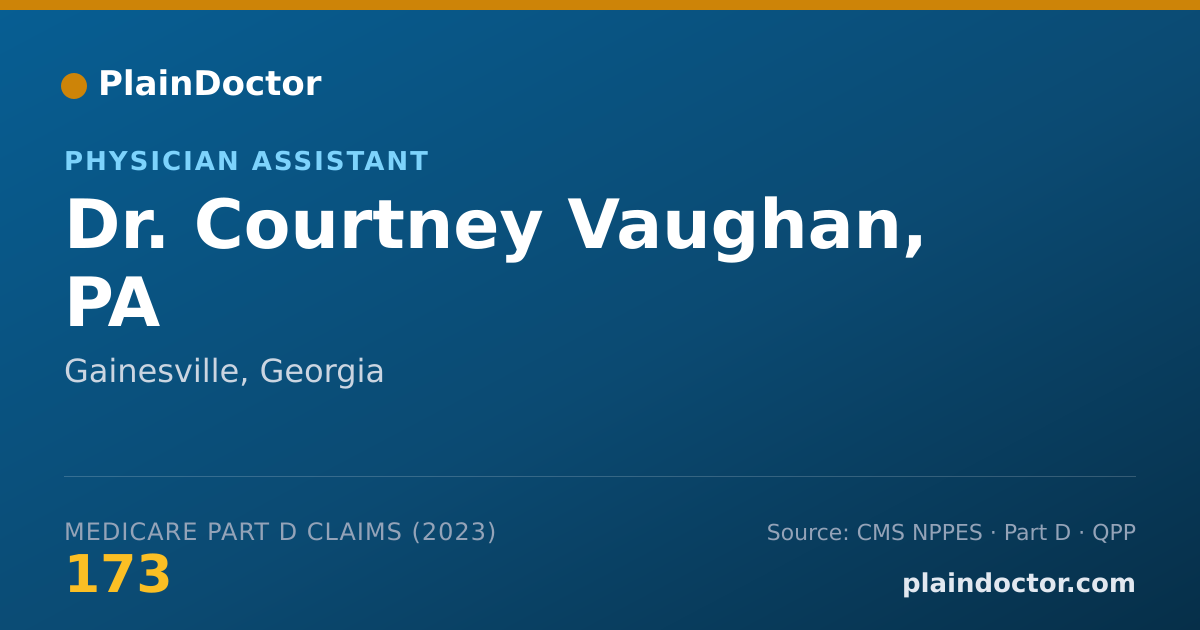 Shareable card for Courtney Vaughan, PA - Physician Assistant, Gainesville, GA