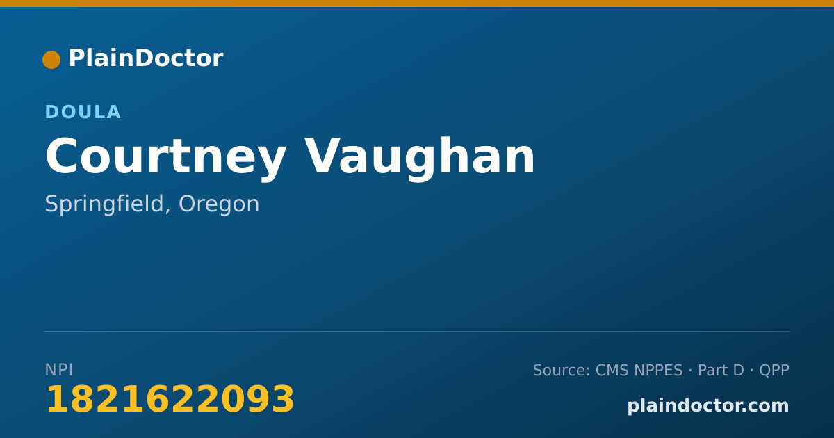 Shareable card for Courtney Vaughan - Doula, Springfield, OR