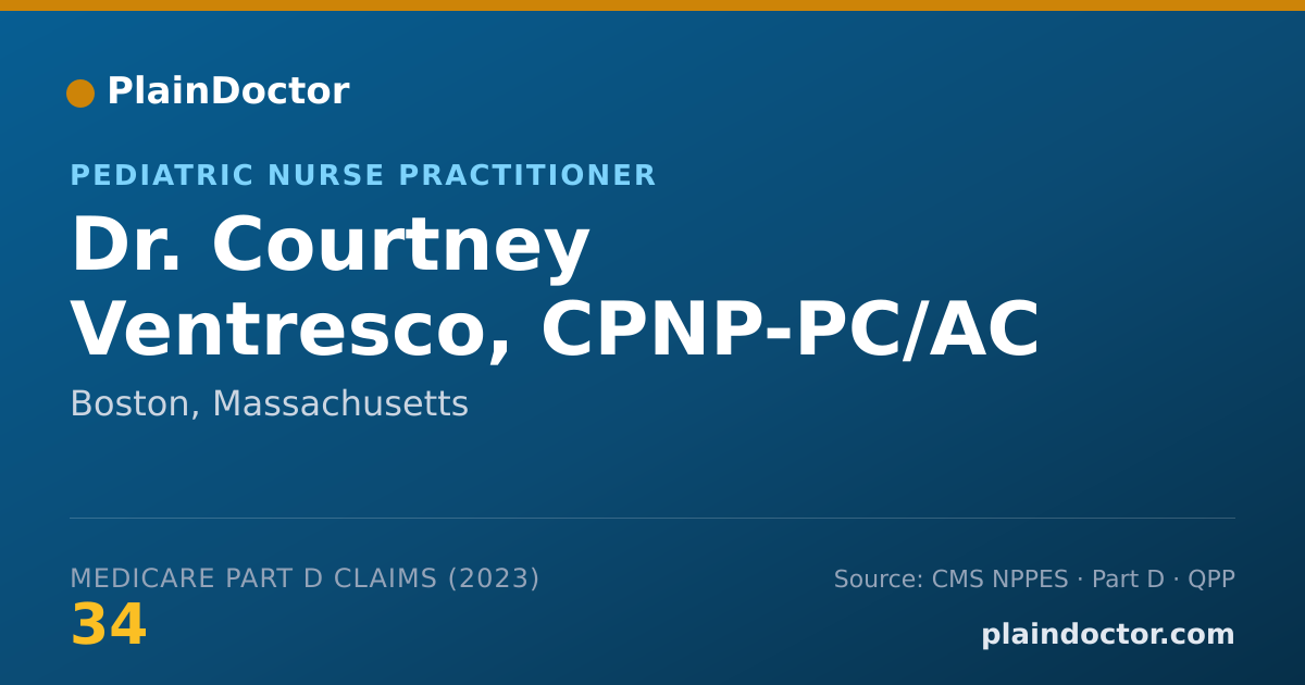 Shareable card for Courtney Ventresco, CPNP-PC/AC - Pediatric Nurse Practitioner, Boston, MA
