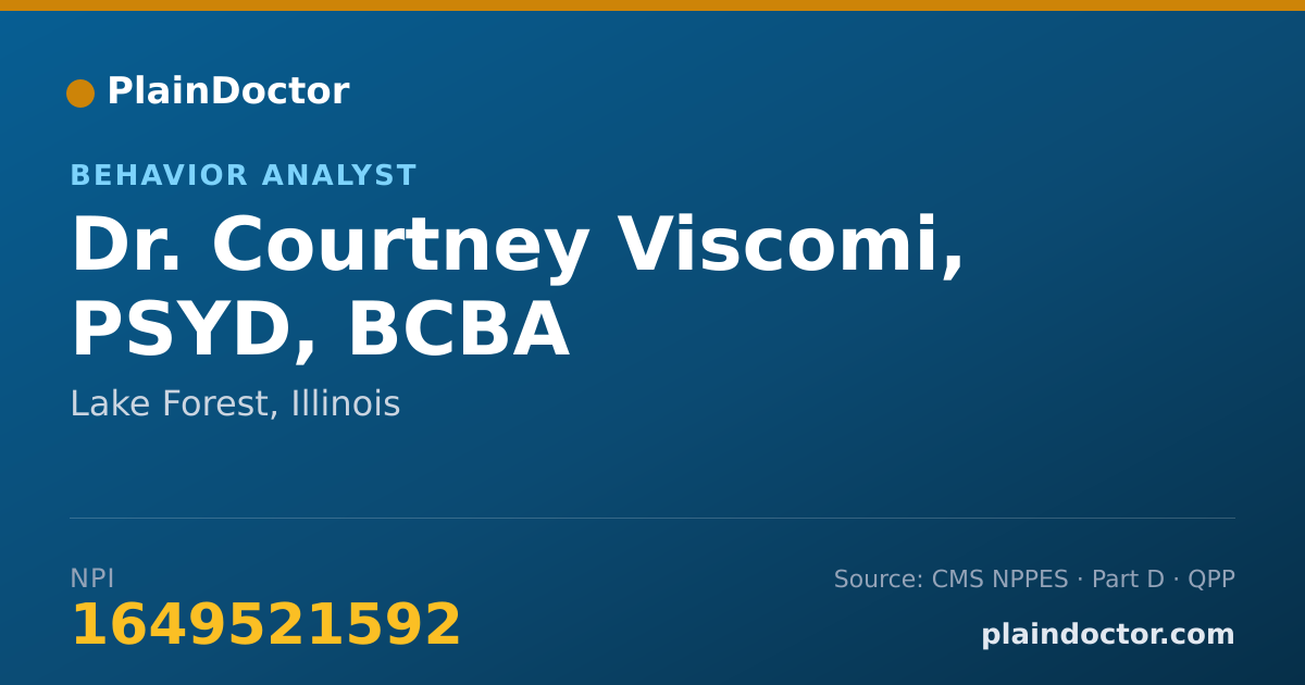 Shareable card for Courtney Viscomi, PSYD, BCBA - Behavior Analyst, Lake Forest, IL