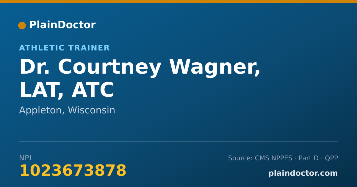 Shareable card for Courtney Wagner, LAT, ATC - Athletic Trainer, Appleton, WI