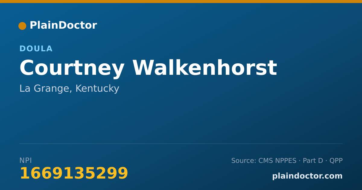 Shareable card for Courtney Walkenhorst - Doula, La Grange, KY