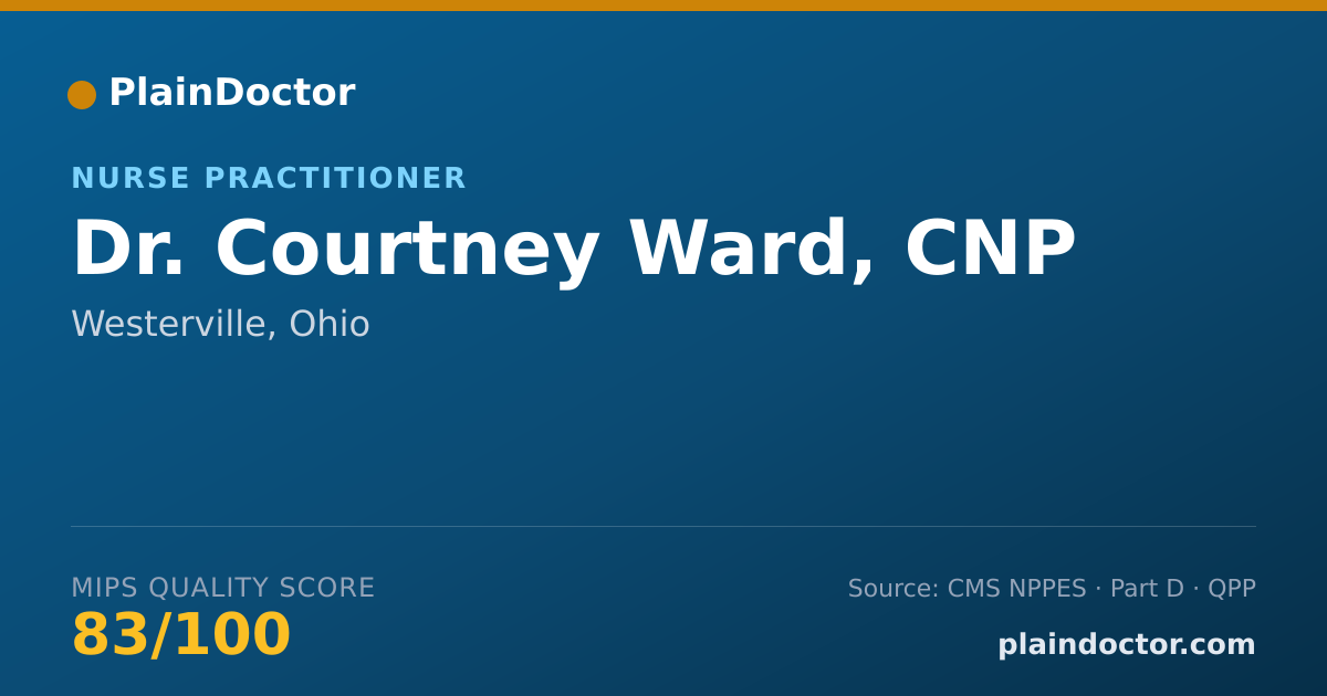 Shareable card for Courtney Ward, CNP - Nurse Practitioner, Westerville, OH