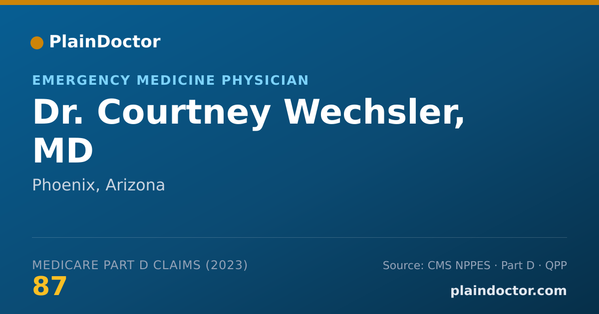 Shareable card for Courtney Wechsler, MD - Emergency Medicine Physician, Phoenix, AZ