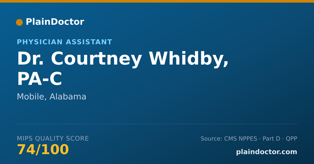 Shareable card for Courtney Whidby, PA-C - Physician Assistant, Mobile, AL