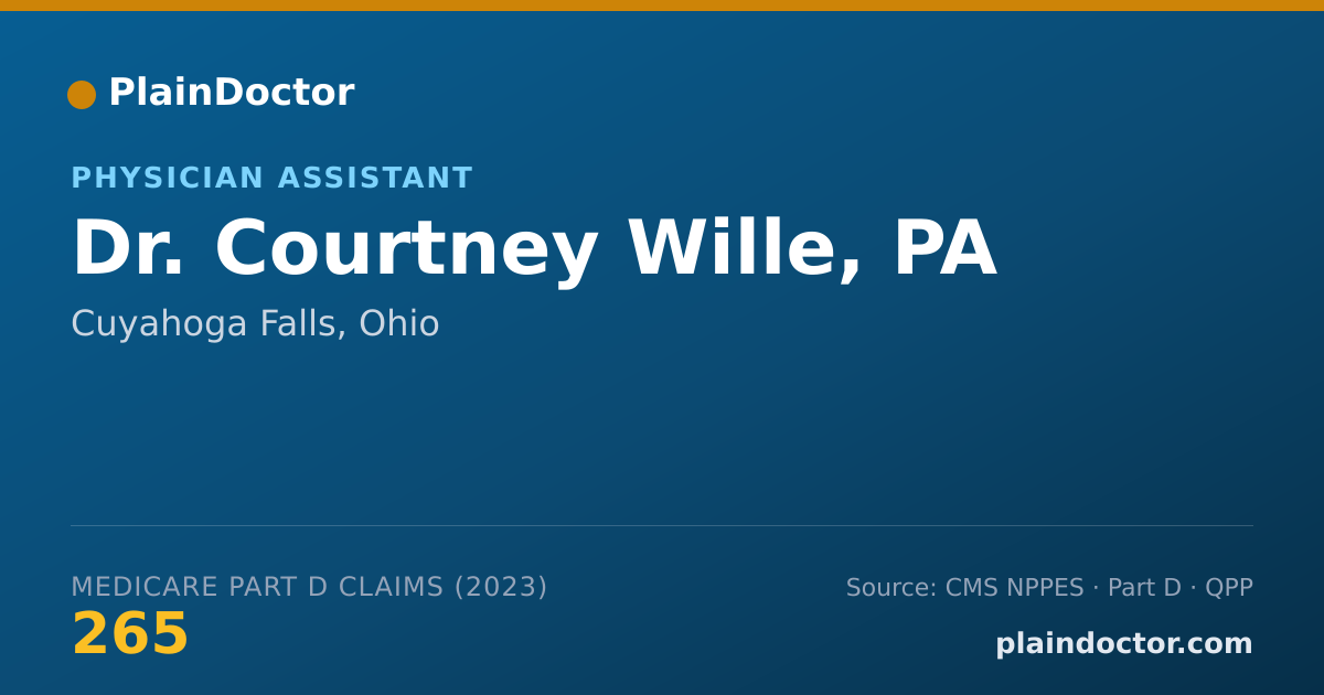 Shareable card for Courtney Wille, PA - Physician Assistant, Cuyahoga Falls, OH