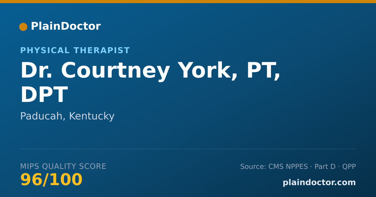 Shareable card for Courtney York, PT, DPT - Physical Therapist, Paducah, KY