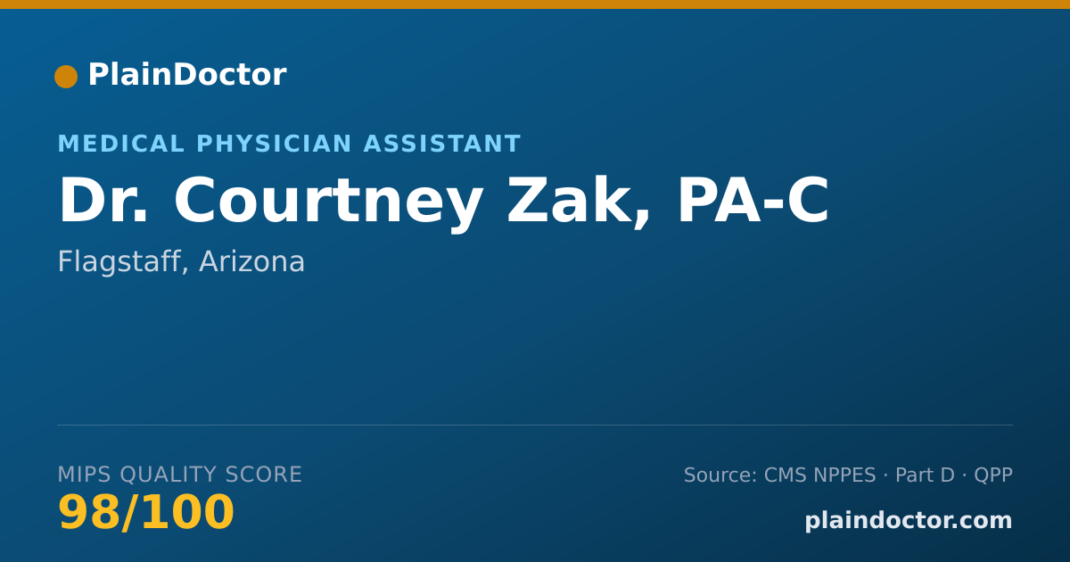 Shareable card for Courtney Zak, PA-C - Medical Physician Assistant, Flagstaff, AZ