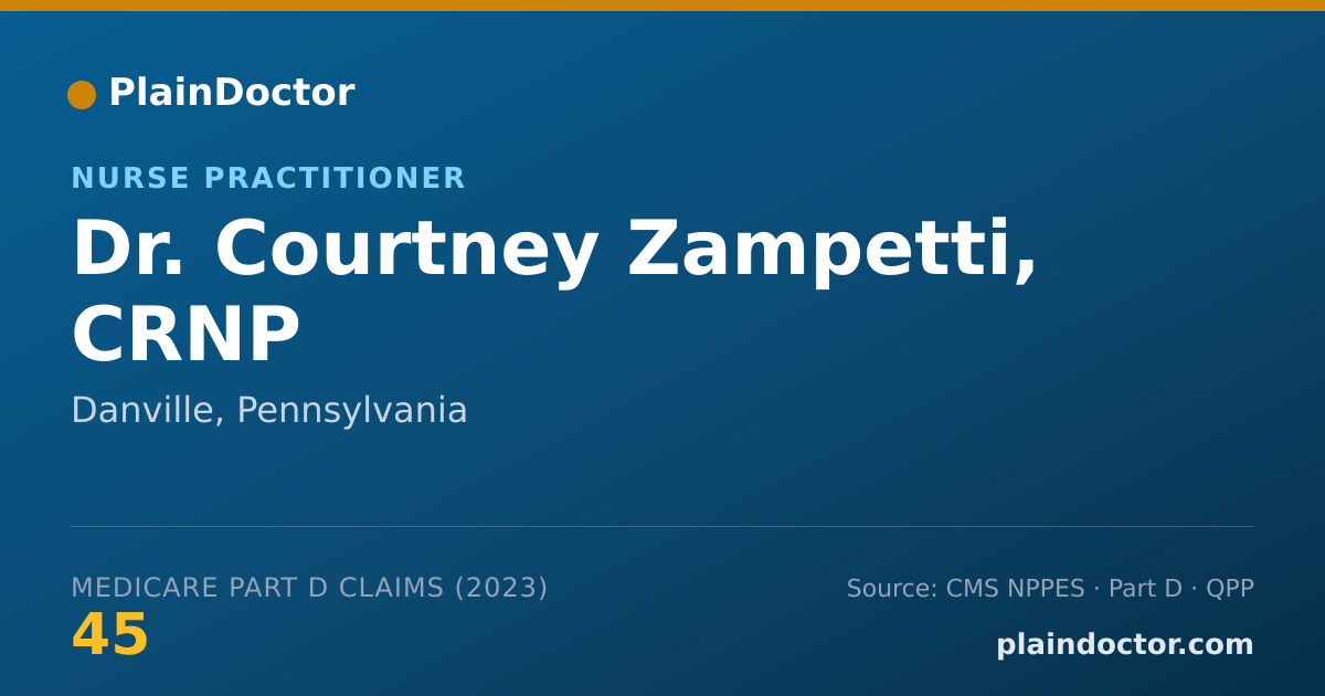 Shareable card for Courtney Zampetti, CRNP - Nurse Practitioner, Danville, PA