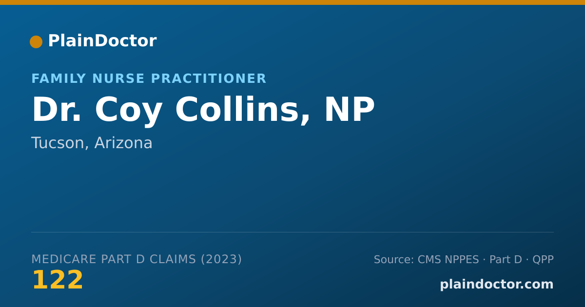 Shareable card for Coy Collins, NP - Family Nurse Practitioner, Tucson, AZ