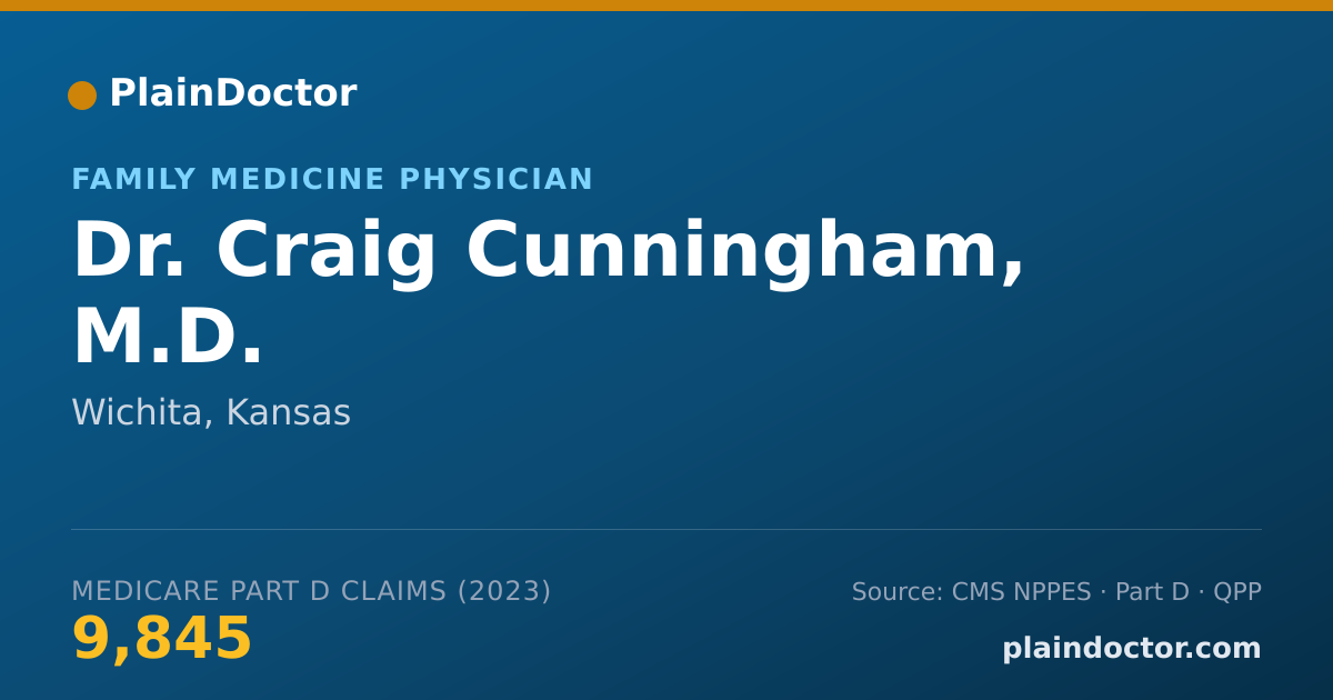 Shareable card for Craig Cunningham, M.D. - Family Medicine Physician, Wichita, KS