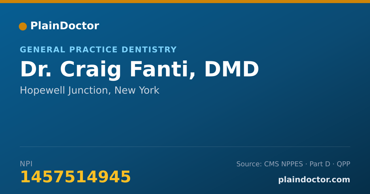 Shareable card for Craig Fanti, DMD - General Practice Dentistry, Hopewell Junction, NY