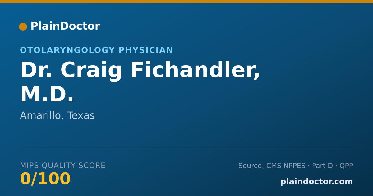 Shareable card for Craig Fichandler, M.D. - Otolaryngology Physician, Amarillo, TX