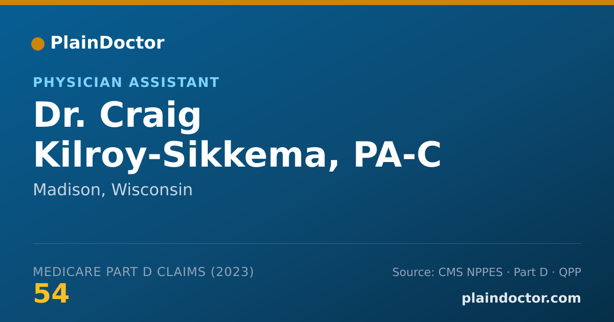 Shareable card for Craig Kilroy-Sikkema, PA-C - Physician Assistant, Madison, WI
