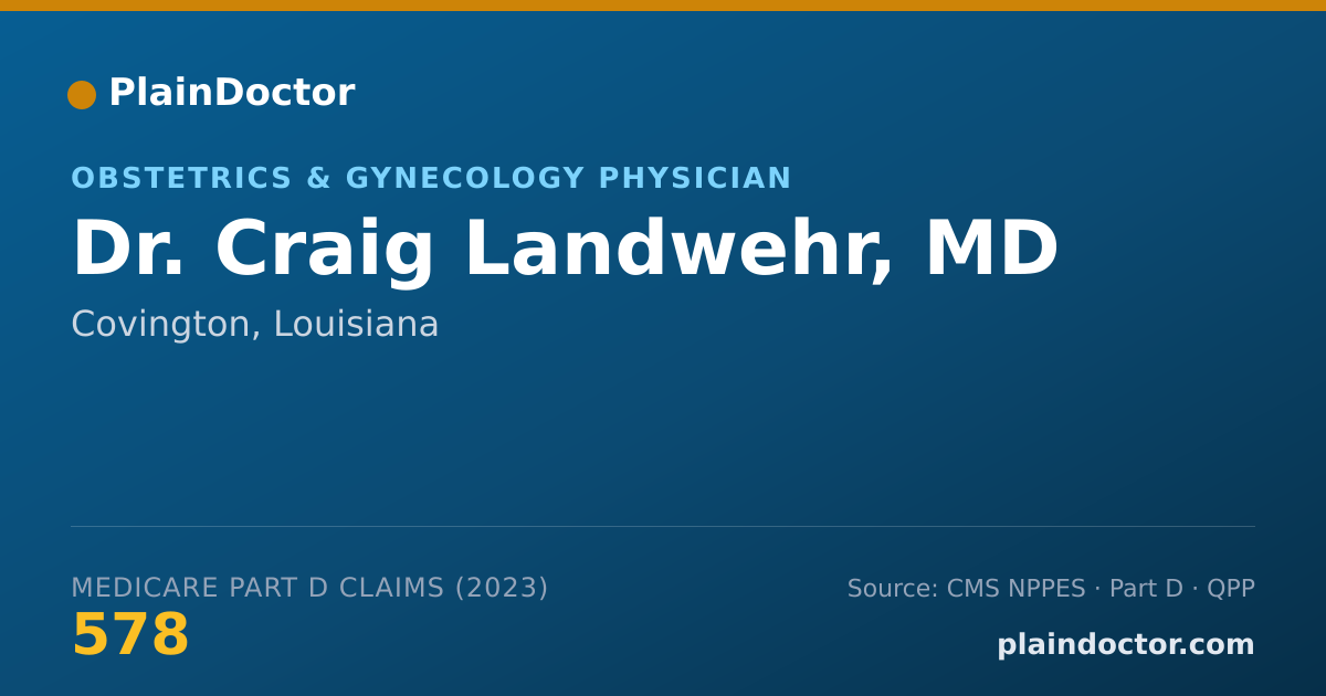 Shareable card for Craig Landwehr, MD - Obstetrics & Gynecology Physician, Covington, LA