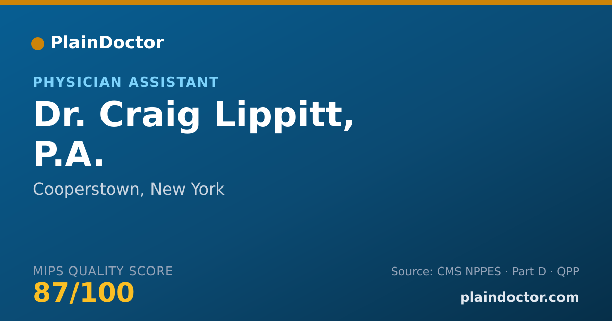 Shareable card for Craig Lippitt, P.A. - Physician Assistant, Cooperstown, NY