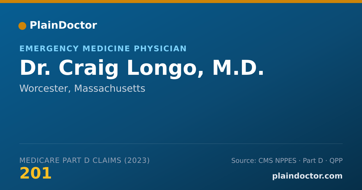 Shareable card for Craig Longo, M.D. - Emergency Medicine Physician, Worcester, MA