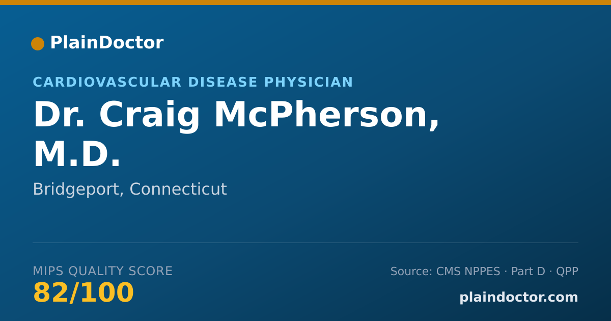Shareable card for Craig McPherson, M.D. - Cardiovascular Disease Physician, Bridgeport, CT