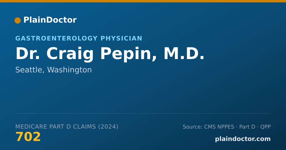 Shareable card for Craig Pepin, M.D. - Gastroenterology Physician, Seattle, WA