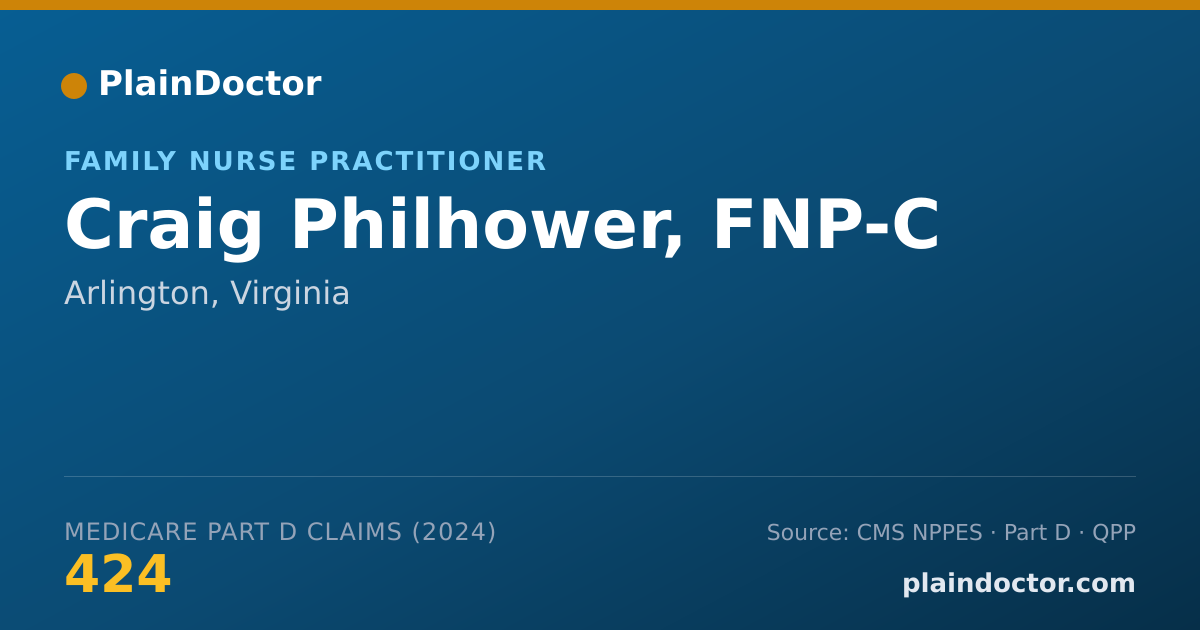 Shareable card for Craig Philhower, FNP-C - Family Nurse Practitioner, Arlington, VA