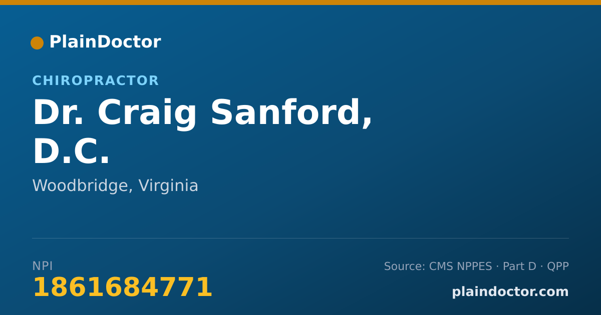 Shareable card for Craig Sanford, D.C. - Chiropractor, Woodbridge, VA