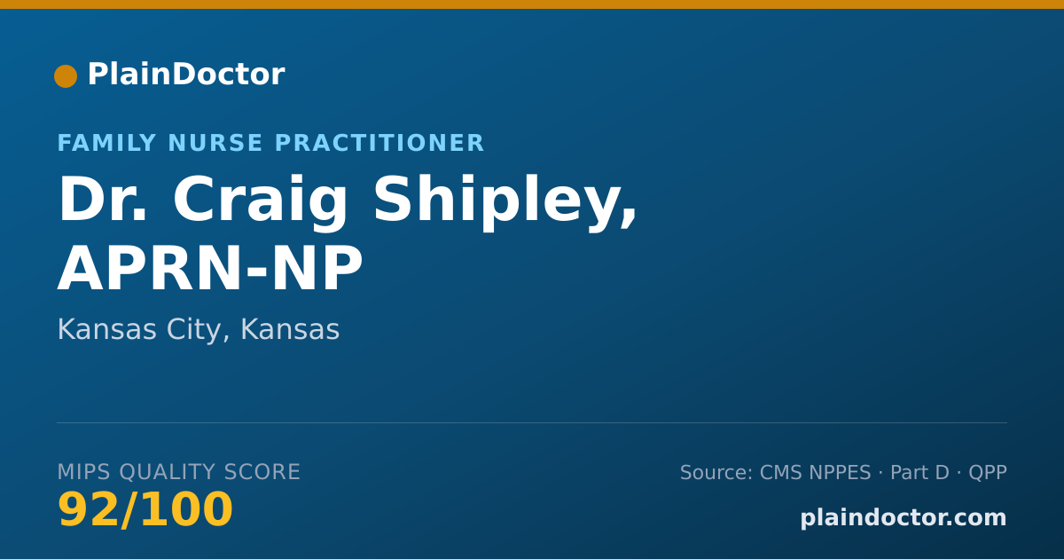 Shareable card for Craig Shipley, APRN-NP - Family Nurse Practitioner, Kansas City, KS