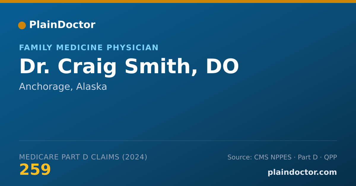 Shareable card for Craig Smith, DO - Family Medicine Physician, Anchorage, AK