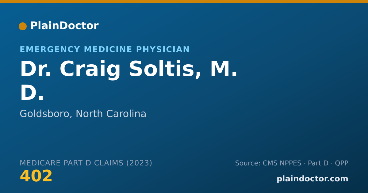 Shareable card for Craig Soltis, M. D. - Emergency Medicine Physician, Goldsboro, NC