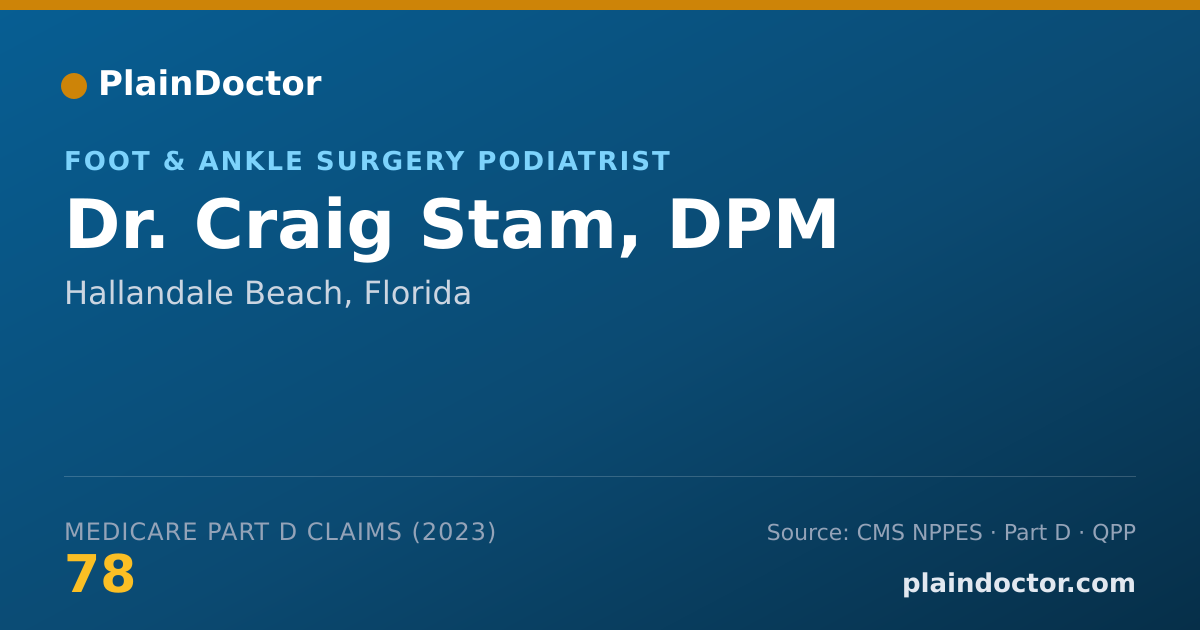 Shareable card for Craig Stam, DPM - Foot & Ankle Surgery Podiatrist, Hallandale Beach, FL
