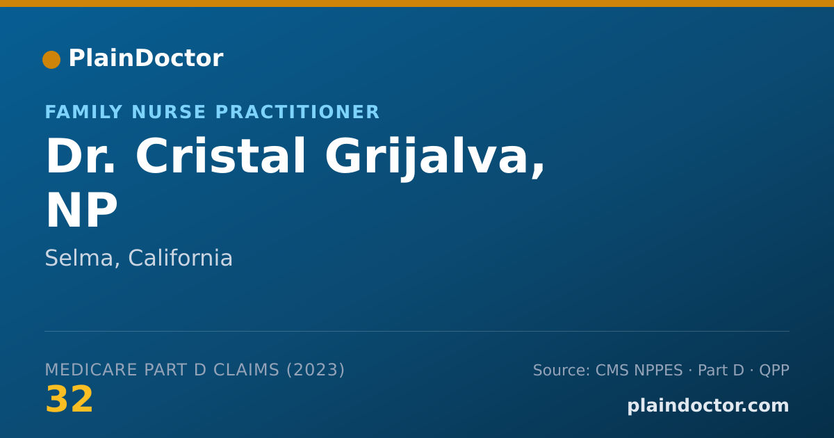 Shareable card for Cristal Grijalva, NP - Family Nurse Practitioner, Selma, CA