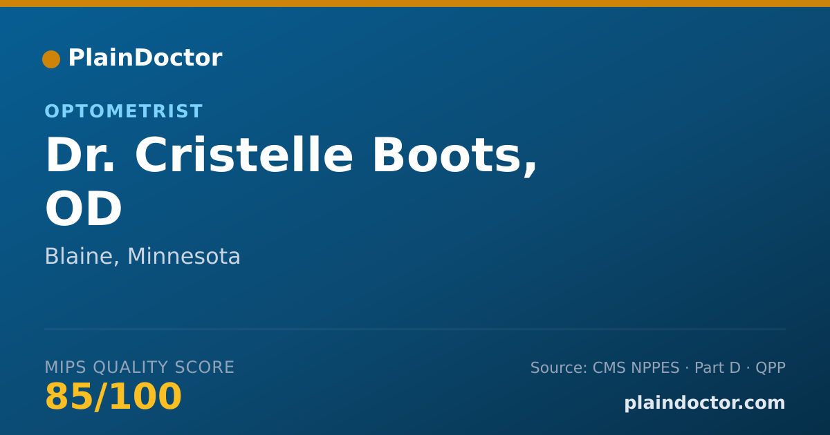 Shareable card for Cristelle Boots, OD - Optometrist, Blaine, MN