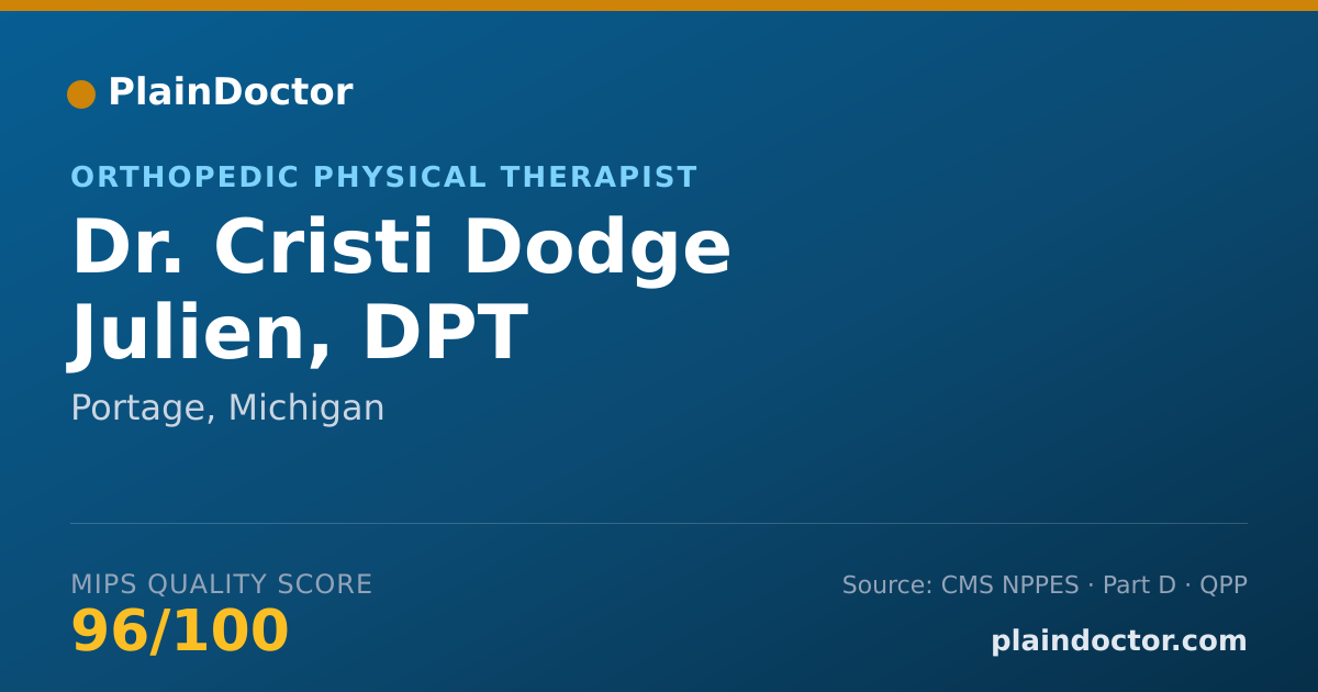 Shareable card for Cristi Dodge Julien, DPT - Orthopedic Physical Therapist, Portage, MI