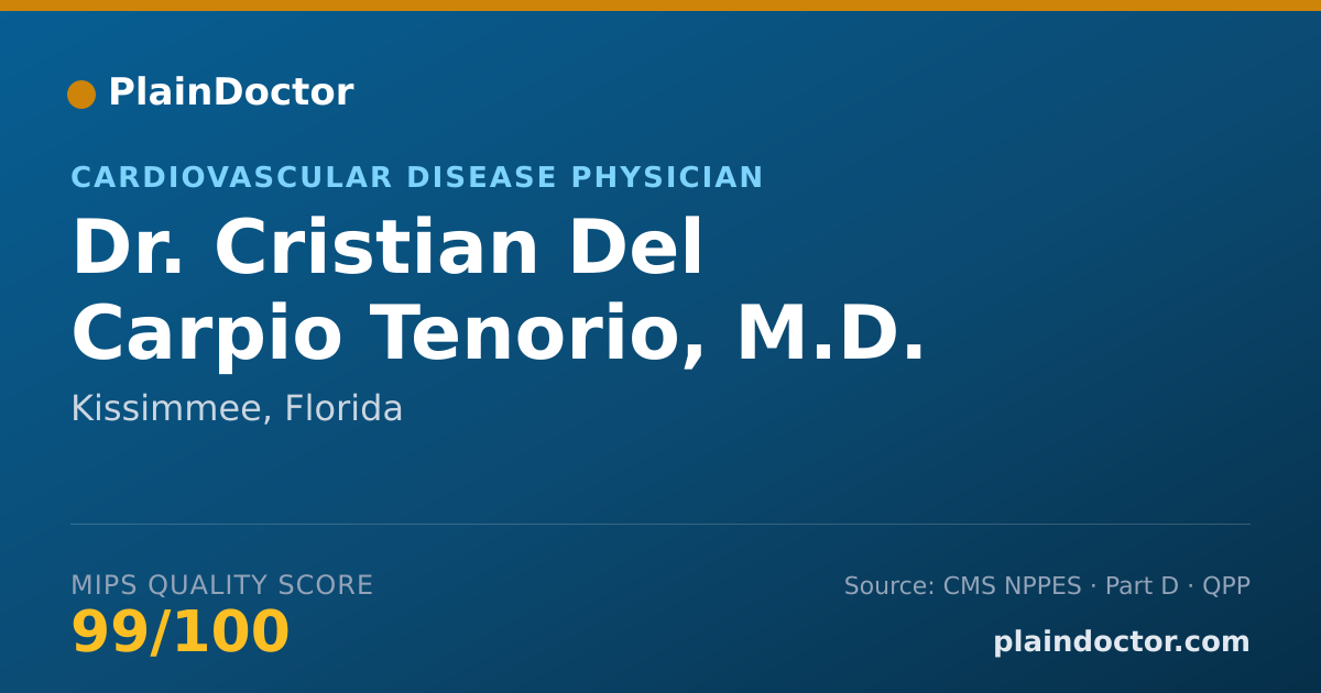 Shareable card for Cristian Del Carpio Tenorio, M.D. - Cardiovascular Disease Physician, Kissimmee, FL