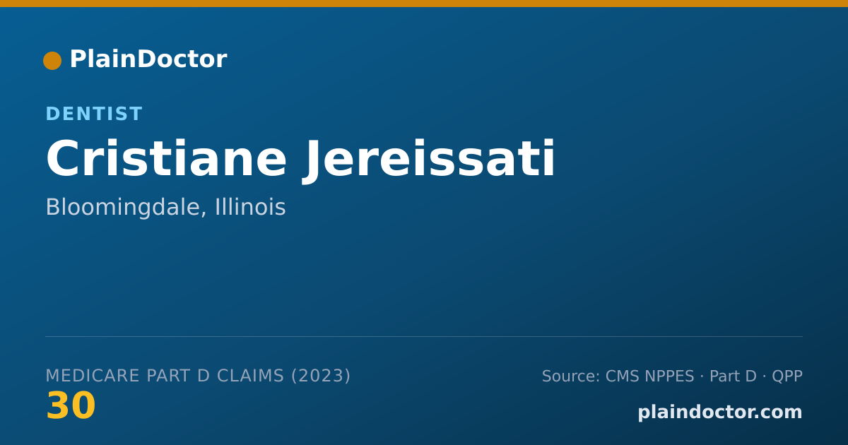 Shareable card for Cristiane Jereissati - Dentist, Bloomingdale, IL