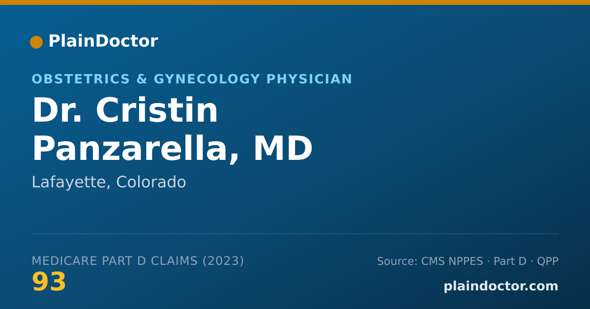 Shareable card for Cristin Panzarella, MD - Obstetrics & Gynecology Physician, Lafayette, CO