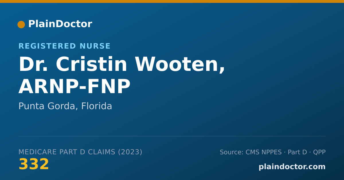 Shareable card for Cristin Wooten, ARNP-FNP - Registered Nurse, Punta Gorda, FL