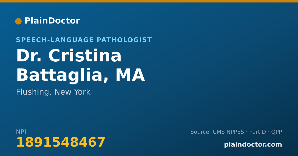 Shareable card for Cristina Battaglia, MA - Speech-Language Pathologist, Flushing, NY
