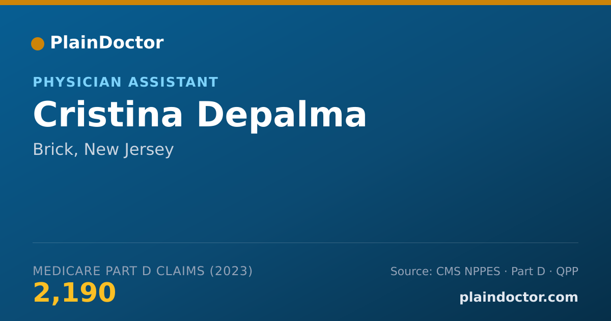 Shareable card for Cristina Depalma - Physician Assistant, Brick, NJ