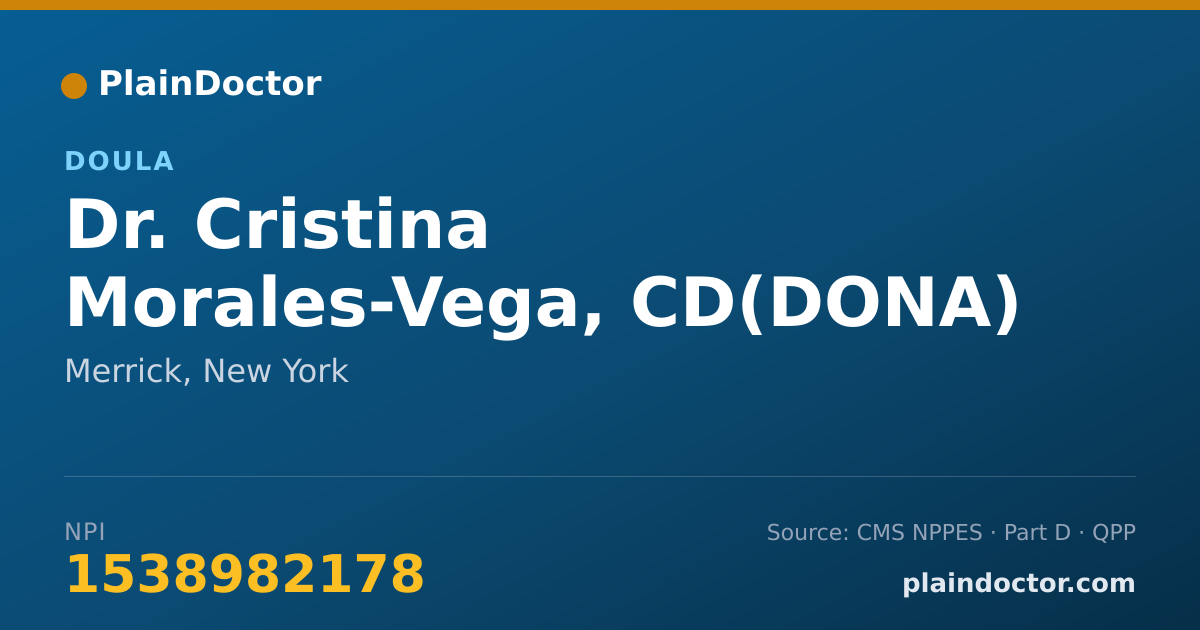 Shareable card for Cristina Morales-Vega, CD(DONA) - Doula, Merrick, NY