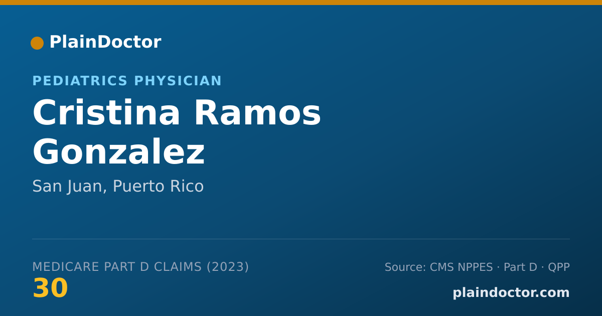 Shareable card for Cristina Ramos Gonzalez - Pediatrics Physician, San Juan, PR