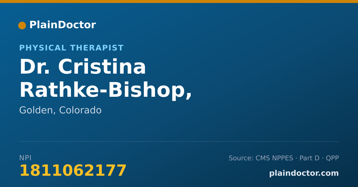 Shareable card for Cristina Rathke-Bishop, PHYSICAL THERAPIST - Physical Therapist, Golden, CO